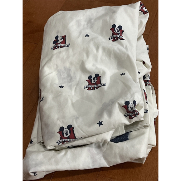 Disney Other - Disney Mickey Mouse Twin Sheets Fitted, Flat and Pillow Case Vintage